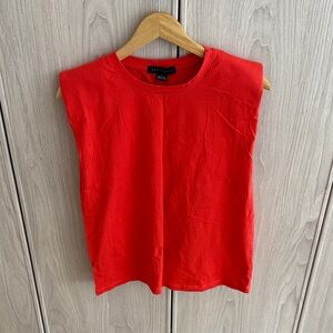 Sanctuary Shoulder Pad Sleeveless Top